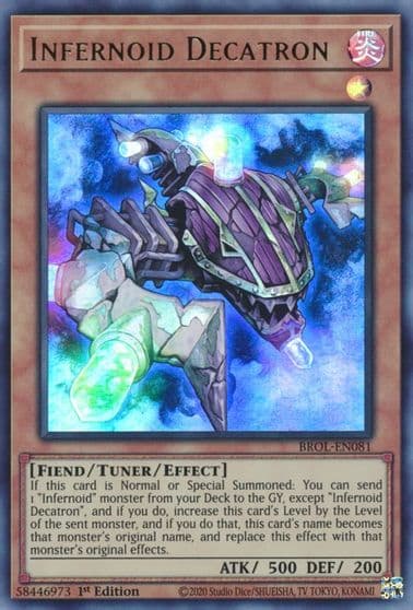 Infernoid Decatron Brothers of Legend Yu-Gi-Oh! card