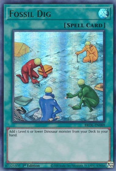 Fossil Dig Brothers of Legend Yu-Gi-Oh! card