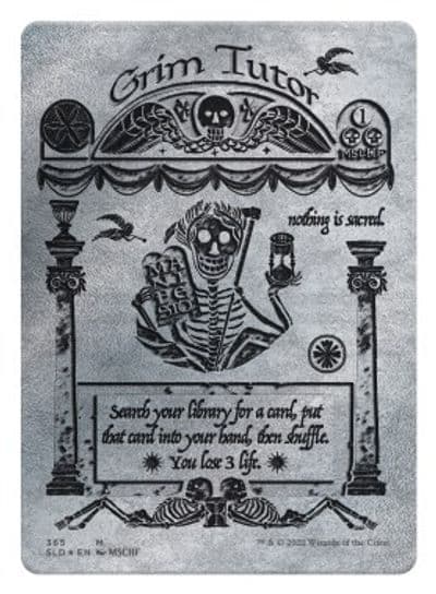 Grim Tutor Silver Laminate Secret Lair Drop Series Magic card
