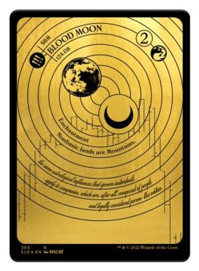 Blood Moon Foil Etched Gold Secret Lair Drop Series Magic card