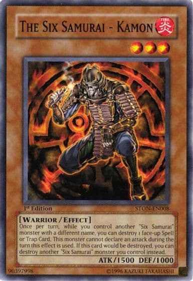 The Six Samurai Kamon Strike of Neos Yu-Gi-Oh! card