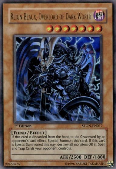 Reign Beaux Overlord of Dark World Strike of Neos Yu-Gi-Oh! card