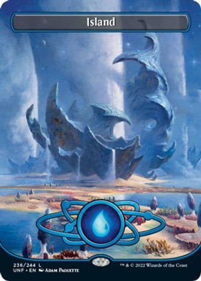 Island 236 Borderless Unfinity Magic card