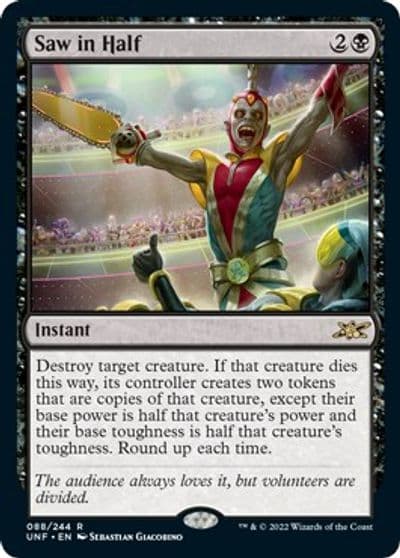 Saw in Half Unfinity Magic card