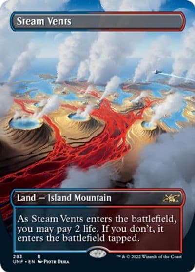 Steam Vents Borderless Unfinity Magic card