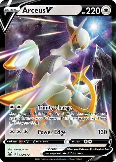 Arceus V SWSH09: Brilliant Stars Pokemon card