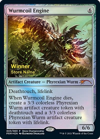 Wurmcoil Engine Winner Game Day & Store Championship Promos Magic card
