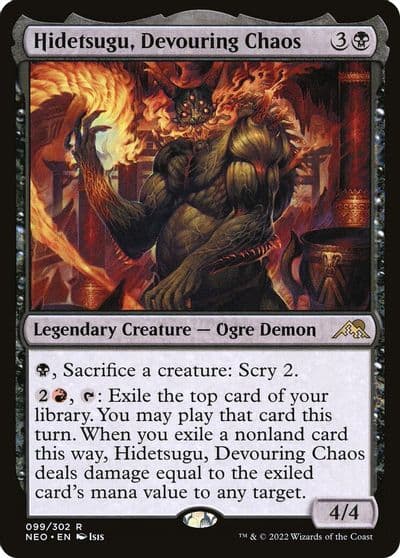 Hidetsugu Devouring Chaos Kamigawa: Neon Dynasty Magic card