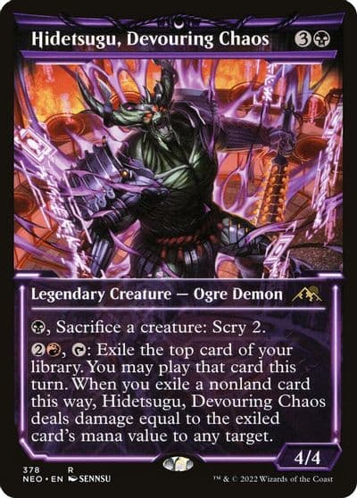 Hidetsugu Devouring Chaos Showcase Kamigawa: Neon Dynasty Magic card
