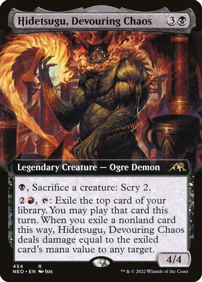 Hidetsugu Devouring Chaos Extended Art Kamigawa: Neon Dynasty Magic card