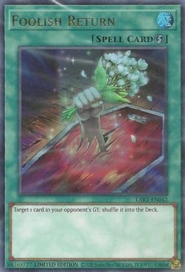 Foolish Return The Lost Art Promotion Yu-Gi-Oh! card