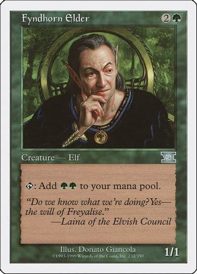 Fyndhorn Elder Classic Sixth Edition Magic card