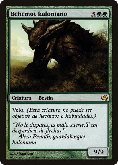 Kalonian Behemoth Spanish Behemot kaloniano Magic Encyclopedia 2011 (Salvat) Magic card