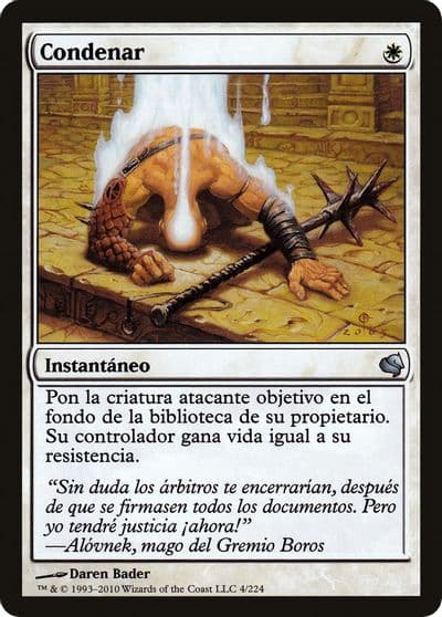 Condemn Spanish Condenar Magic Encyclopedia 2011 (Salvat) Magic card