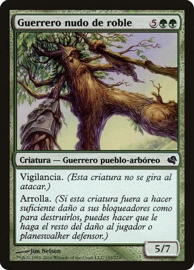 Oakgnarl Warrior Spanish Guerrero nudo de roble Magic Encyclopedia 2011 (Salvat) Magic card