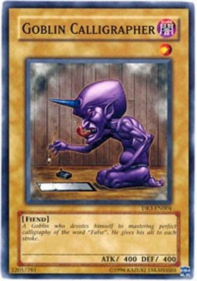 Goblin Calligrapher Dark Revelation Volume 3 Yu-Gi-Oh! card
