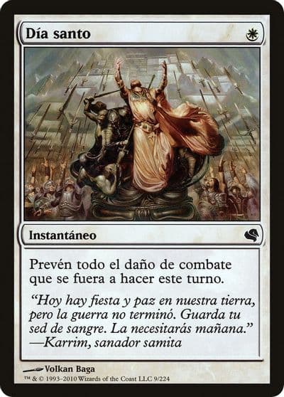 Holy Day Spanish Dia santo Magic Encyclopedia 2011 (Salvat) Magic card