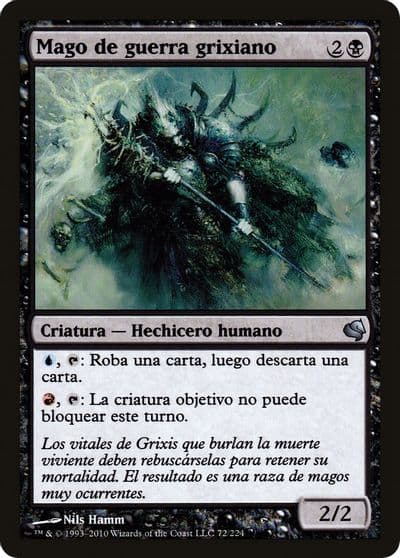 Grixis Battlemage Spanish Mago de guerra grixiano Magic Encyclopedia 2011 (Salvat) Magic card
