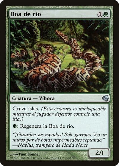 River Boa Spanish Boa de rio Magic Encyclopedia 2011 (Salvat) Magic card