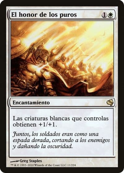 Honor of the Pure Spanish El honor de los puros Magic Encyclopedia 2011 (Salvat) Magic card