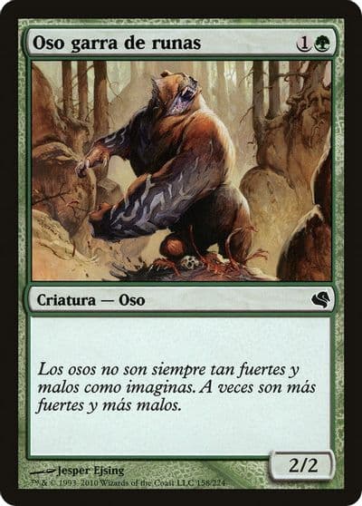 Runeclaw Bear Spanish Oso garra de runas Magic Encyclopedia 2011 (Salvat) Magic card