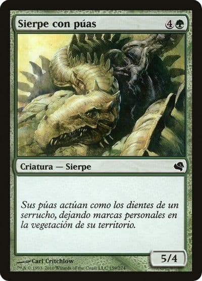 Spined Wurm Spanish Sierpe con puas Magic Encyclopedia 2011 (Salvat) Magic card