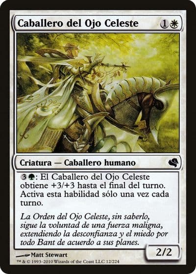 Knight of the Skyward Eye Spanish Caballero del Ojo Celeste Magic Encyclopedia 2011 (Salvat) Magic card
