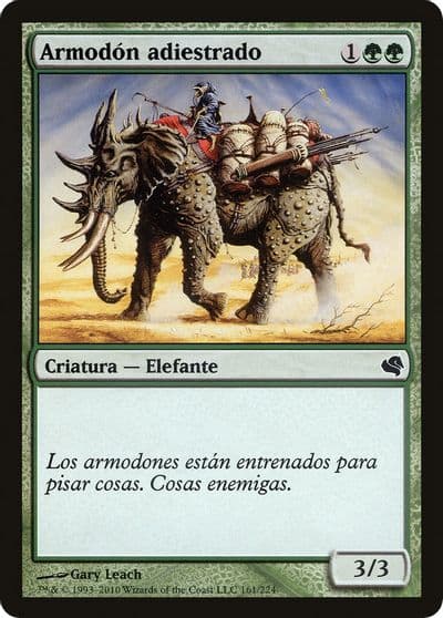Trained Armodon Spanish Armodon adiestrado Magic Encyclopedia 2011 (Salvat) Magic card