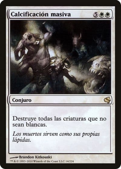 Mass Calcify Spanish Calcificacion masiva Magic Encyclopedia 2011 (Salvat) Magic card