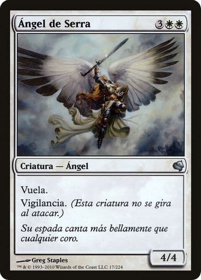 Serra Angel Spanish Angel de Serra Magic Encyclopedia 2011 (Salvat) Magic card