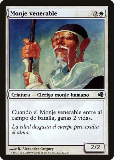 Venerable Monk Spanish Monje venerable Magic Encyclopedia 2011 (Salvat) Magic card