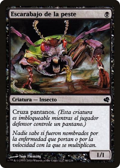 Plague Beetle Spanish Escarabajo de la peste Magic Encyclopedia 2011 (Salvat) Magic card