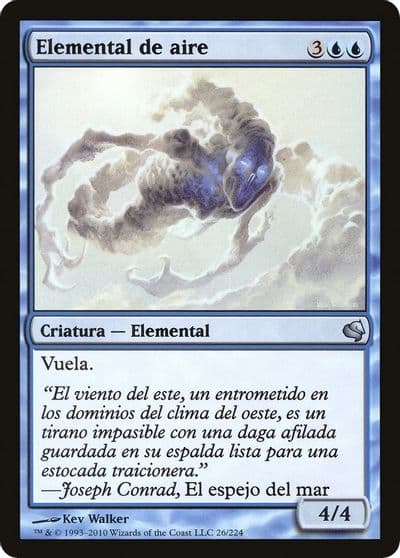 Air Elemental Spanish Elemental de aire Magic Encyclopedia 2011 (Salvat) Magic card