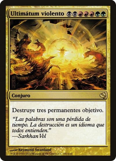 Violent Ultimatum Spanish Ultimatum violento Magic Encyclopedia 2011 (Salvat) Magic card
