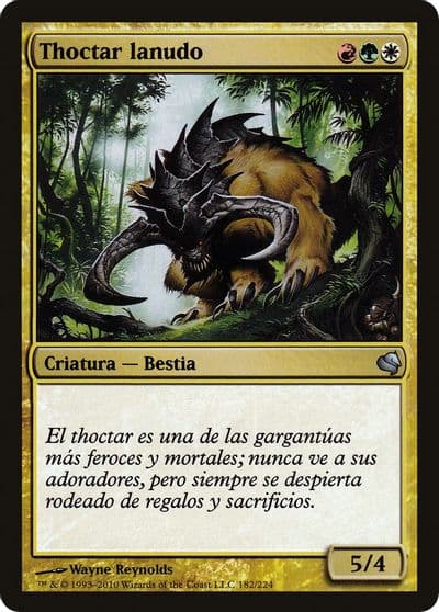 Woolly Thoctar Spanish Thoctar lanudo Magic Encyclopedia 2011 (Salvat) Magic card