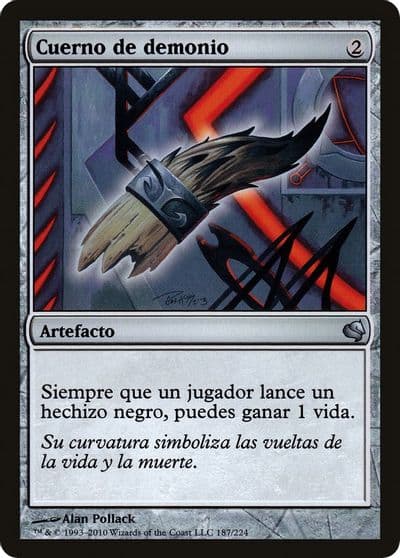 Demons Horn Spanish Cuerno de demonio Magic Encyclopedia 2011 (Salvat) Magic card