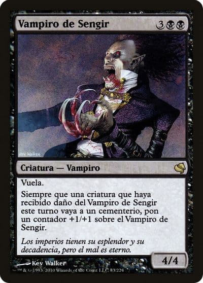 Sengir Vampire Spanish Vampiro de Sengir Magic Encyclopedia 2011 (Salvat) Magic card