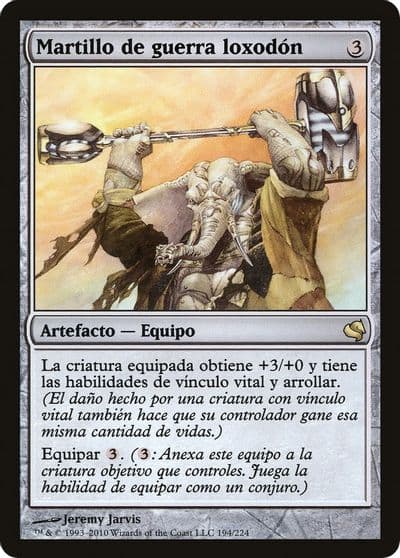 Loxodon Warhammer Spanish Martillo de guerra loxodon Magic Encyclopedia 2011 (Salvat) Magic card