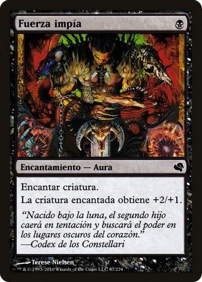 Unholy Strength Spanish Fuerza impia Magic Encyclopedia 2011 (Salvat) Magic card