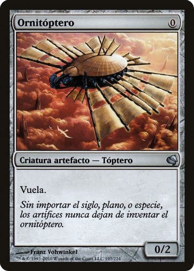 Ornithopter Spanish Ornitoptero Magic Encyclopedia 2011 (Salvat) Magic card