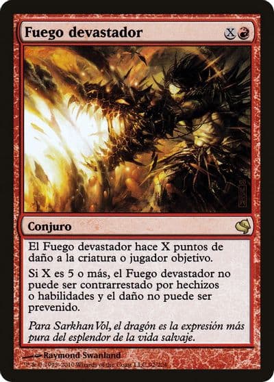 Banefire Spanish Fuego devastador Magic Encyclopedia 2011 (Salvat) Magic card
