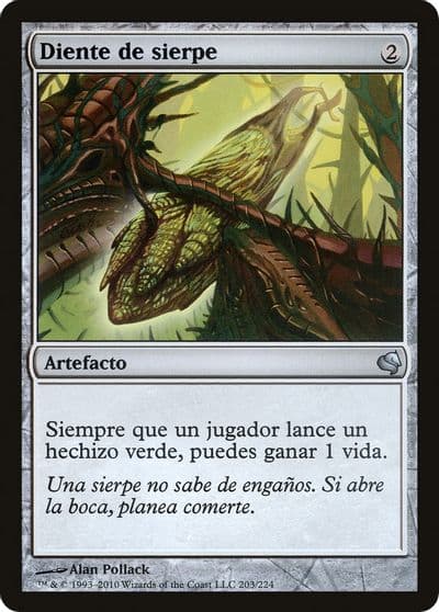 Wurms Tooth Spanish Diente de sierpe Magic Encyclopedia 2011 (Salvat) Magic card