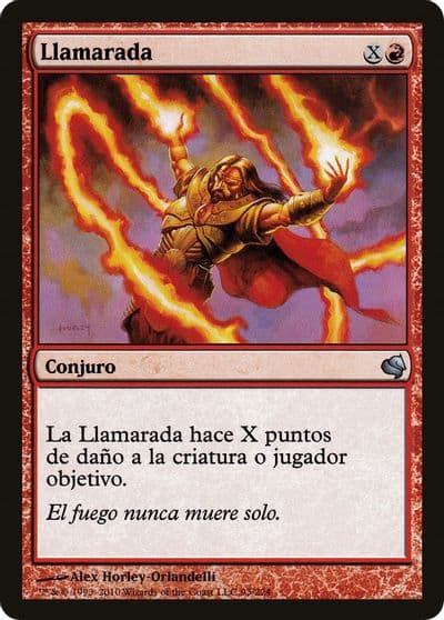 Blaze Spanish Llamarada Magic Encyclopedia 2011 (Salvat) Magic card
