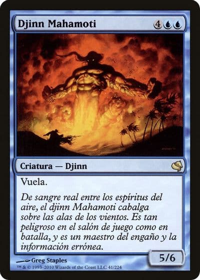 Mahamoti Djinn Spanish Djinn Mahamoti Magic Encyclopedia 2011 (Salvat) Magic card