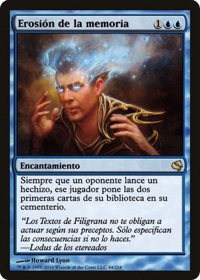 Memory Erosion Spanish Erosion de la memoria Magic Encyclopedia 2011 (Salvat) Magic card