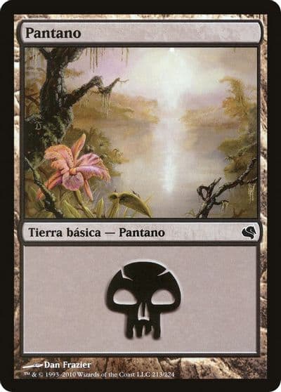 Swamp Spanish Pantano 213 Magic Encyclopedia 2011 (Salvat) Magic card