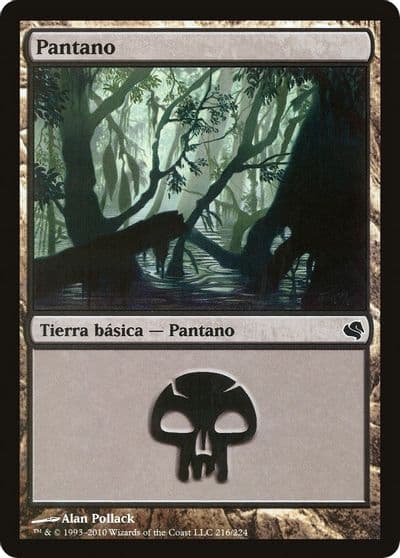 Swamp Spanish Pantano 216 Magic Encyclopedia 2011 (Salvat) Magic card