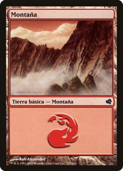 Mountain Spanish Montana 217 Magic Encyclopedia 2011 (Salvat) Magic card