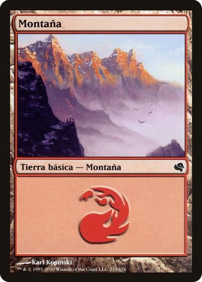 Mountain Spanish Montana 219 Magic Encyclopedia 2011 (Salvat) Magic card