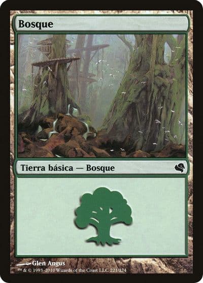 Forest Spanish Bosque 221 Magic Encyclopedia 2011 (Salvat) Magic card